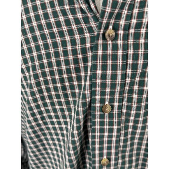 L.L. Bean Classic Green Plaid Button-Down Shirt Sz XL Traditional Fit EUC - Picture 3 of 13